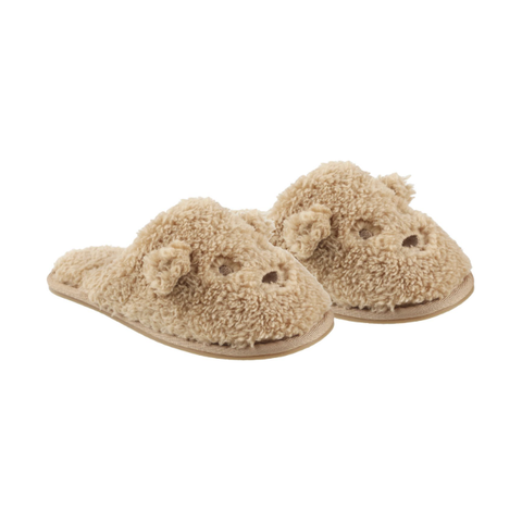 bear slippers || gold