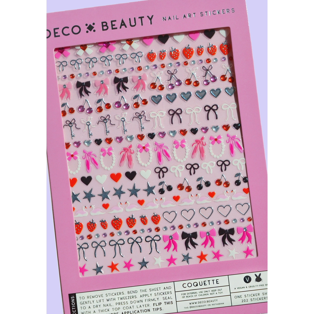 nail art stickers in coquette