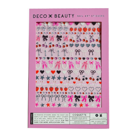 nail art stickers in coquette