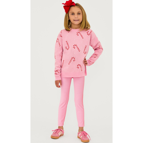 little peppa legging | candy cane