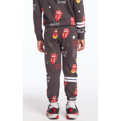 rolling stones cotton fleece lounge pant | tongue logo stars