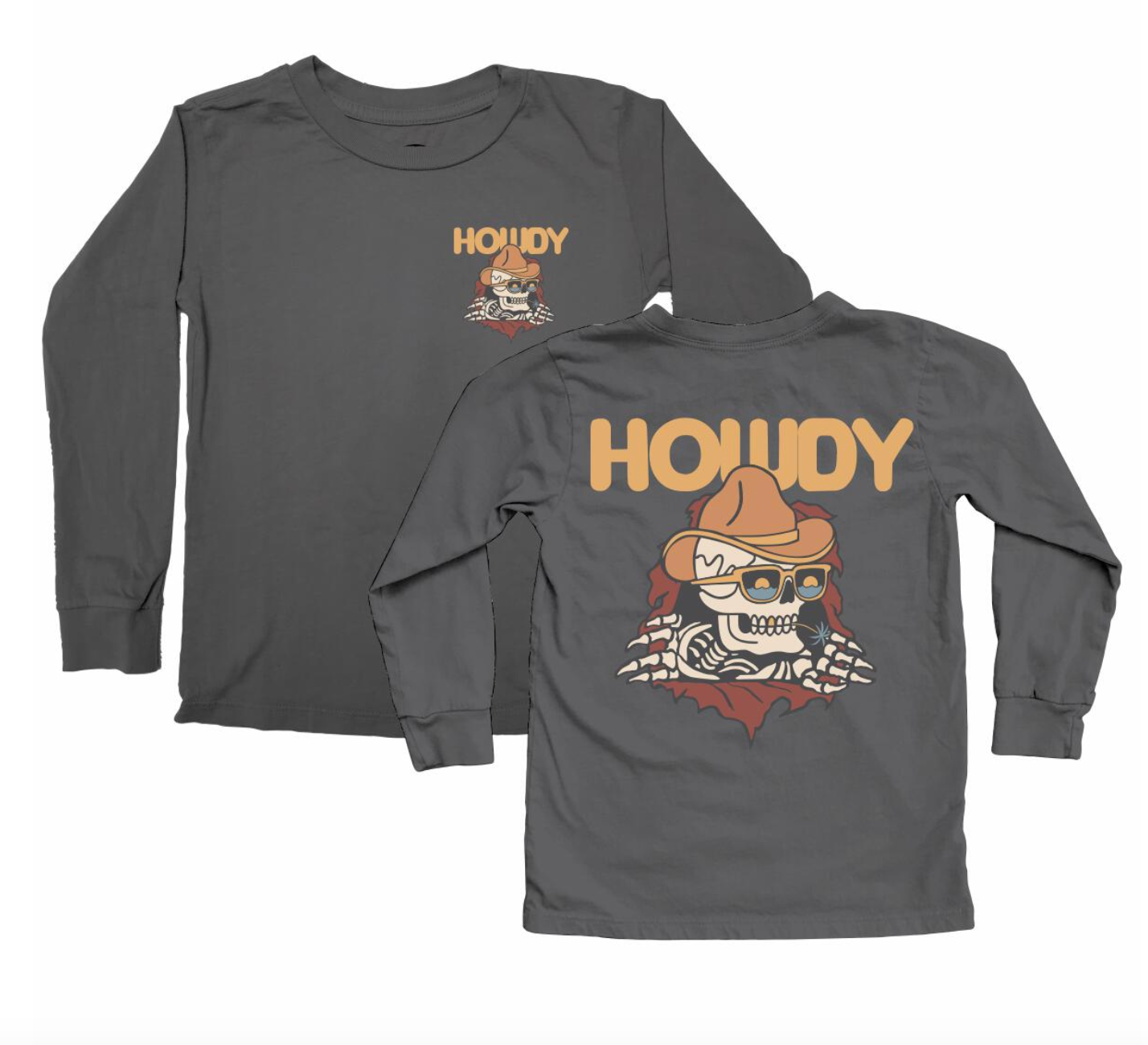 howdy partner long sleeve tee | black