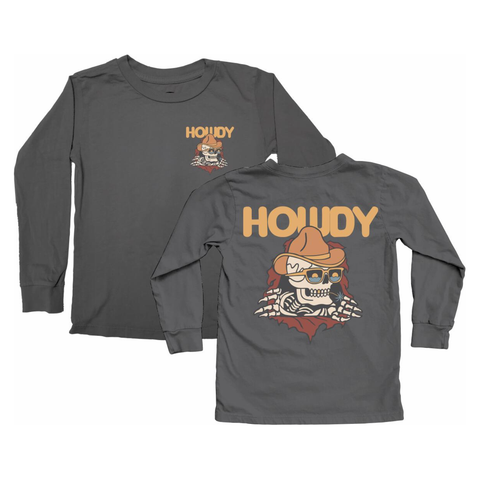 howdy partner long sleeve tee | black