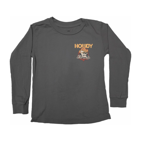 howdy partner long sleeve tee | black