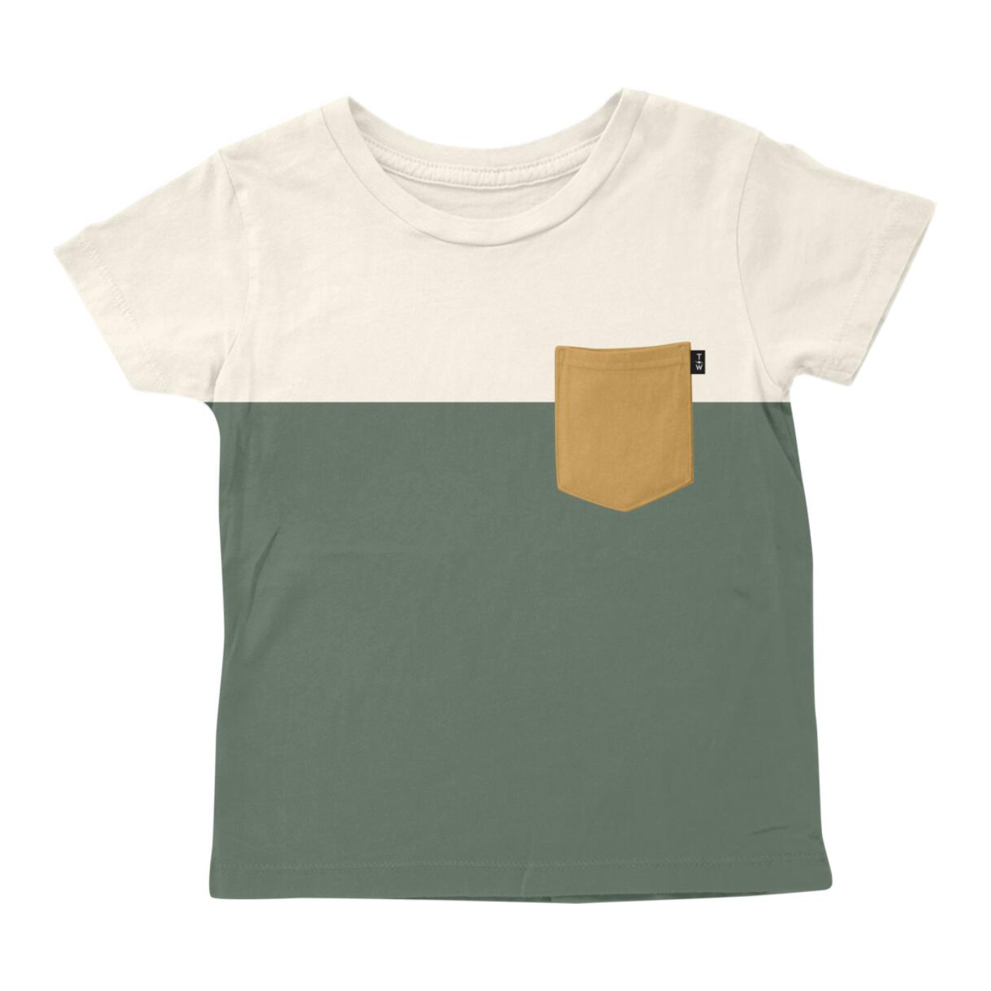 field guide pocket tee | natural / forest