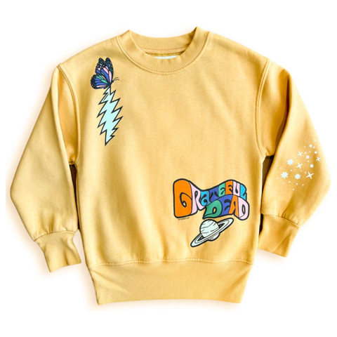 grateful dead moons crew neck sweatshirt +dancing bears sweatpant | yellow