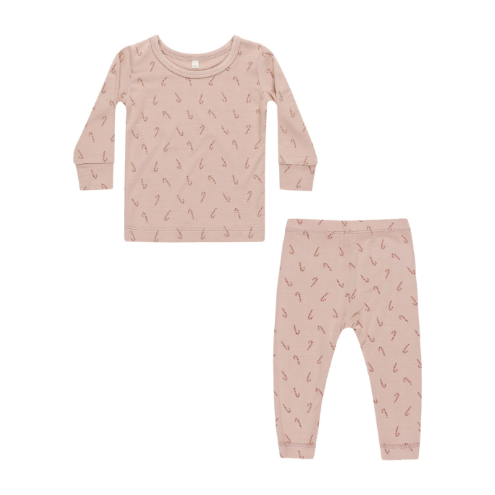 bamboo pajama set || candy cane