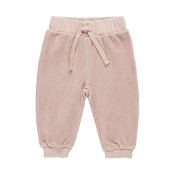 velour relaxed sweatpant || blush