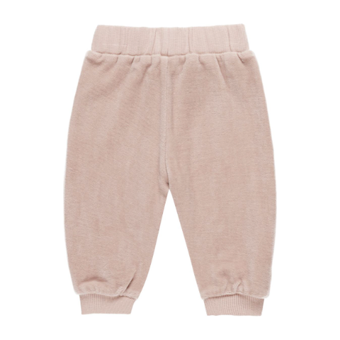 velour relaxed sweatpant || blush