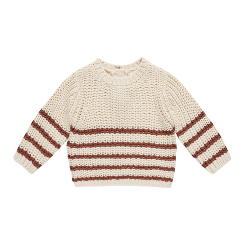 rex sweater || cranberry stripe