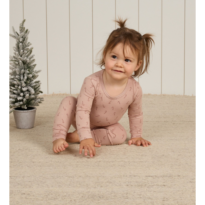 bamboo pajama set || candy cane