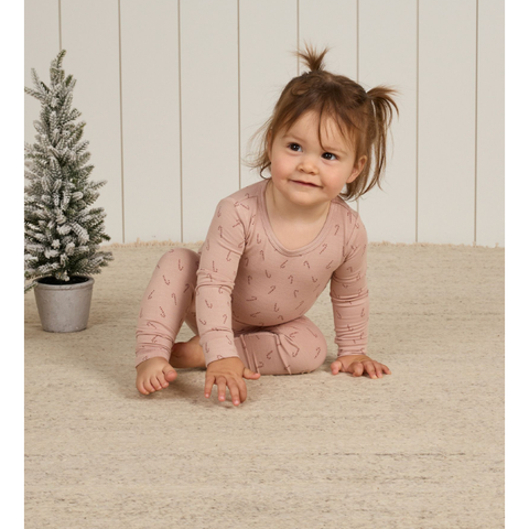 bamboo pajama set || candy cane