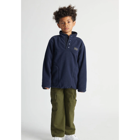 monty quarter dome fleece | deep blue