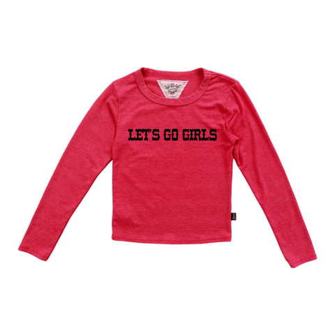 long sleeve fuchsia tee | let's go girls