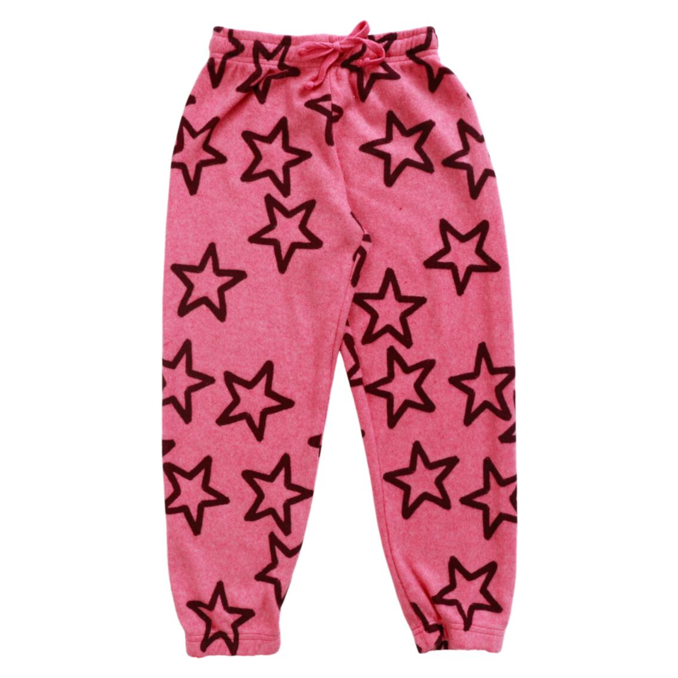 elastic waist cuff pant | fuchsia stars