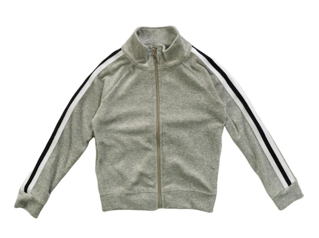 long sleeve track jacket | heather grey