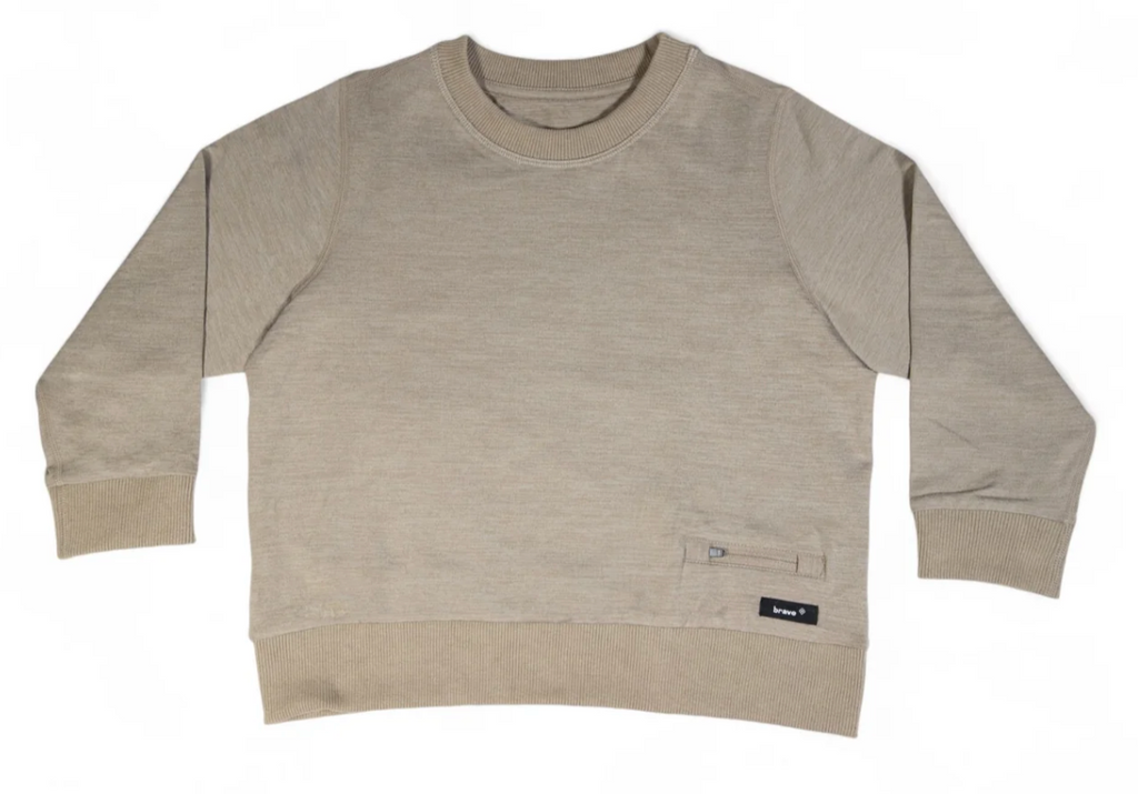 shaker sweatshirt || taupe