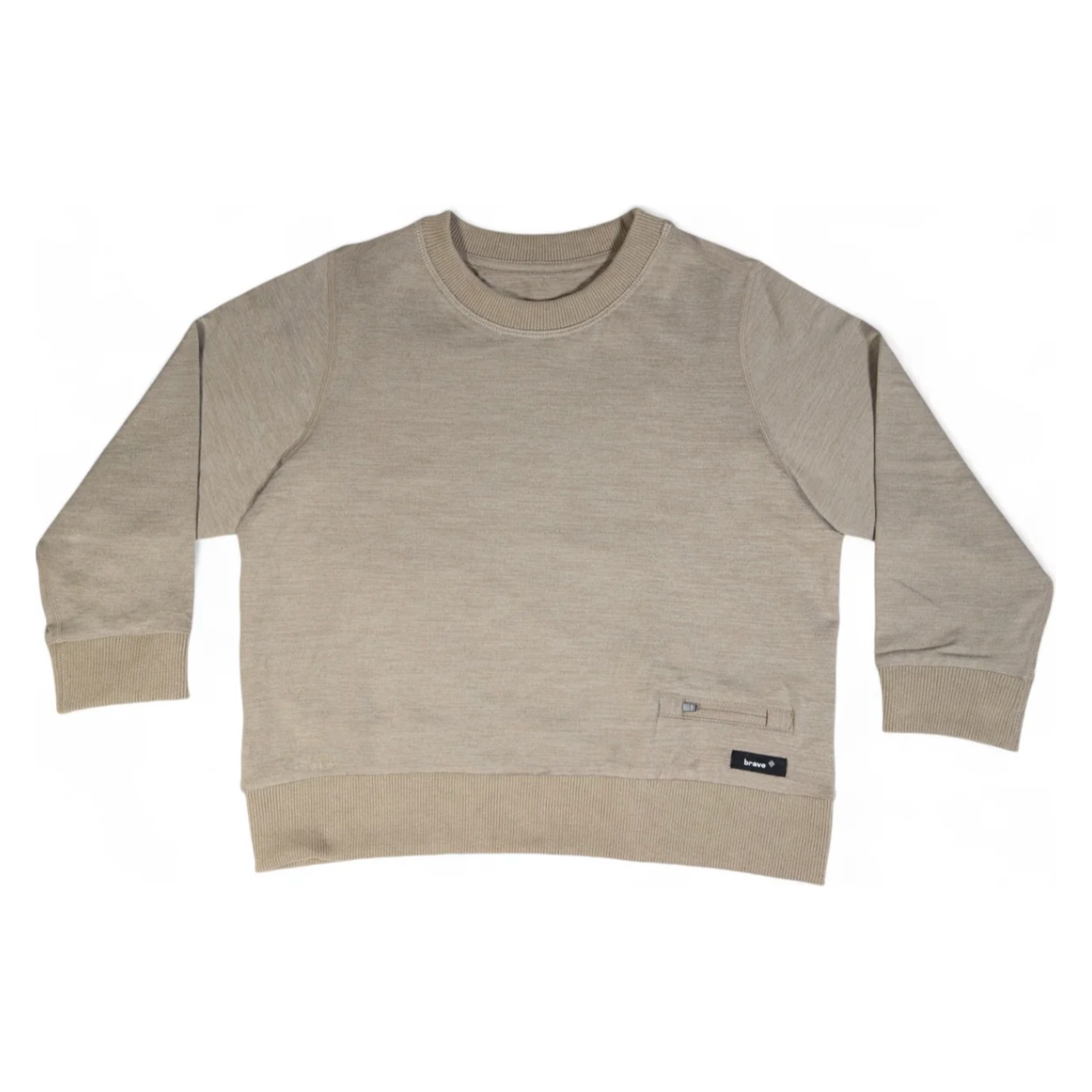 shaker sweatshirt || taupe