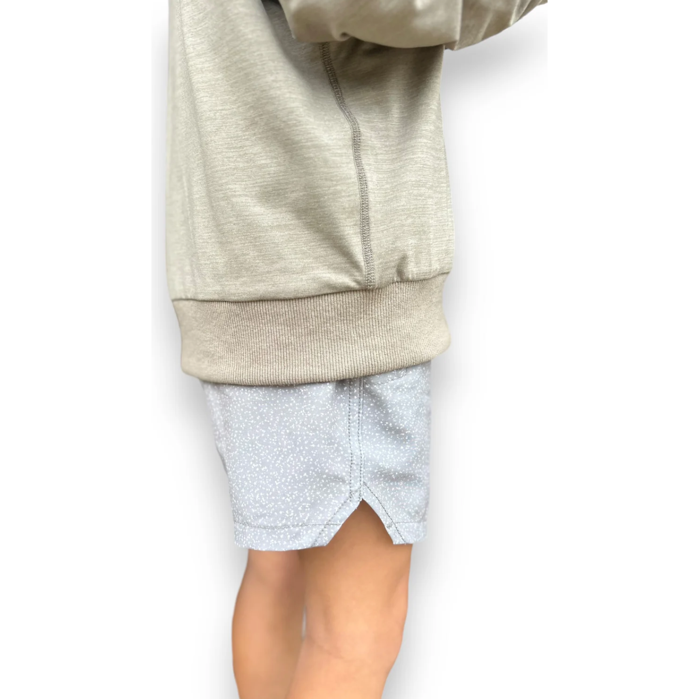 shaker sweatshirt || taupe