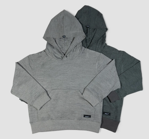 shaker hoodie || greyish blacl