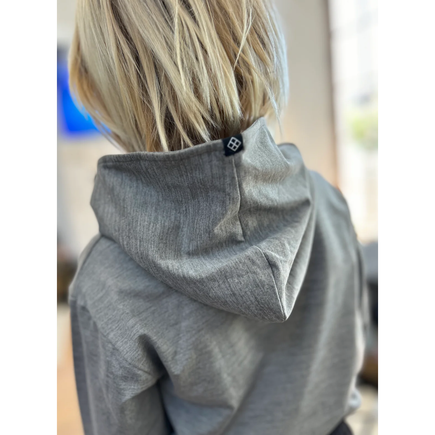 shaker hoodie || greyish black