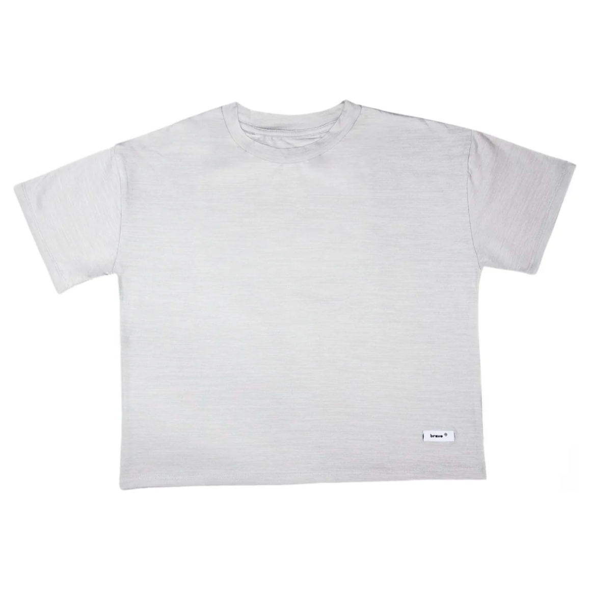 short sleeve shaker tee || heather light grey