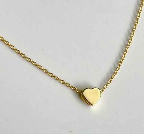 yellow gold heart pendant