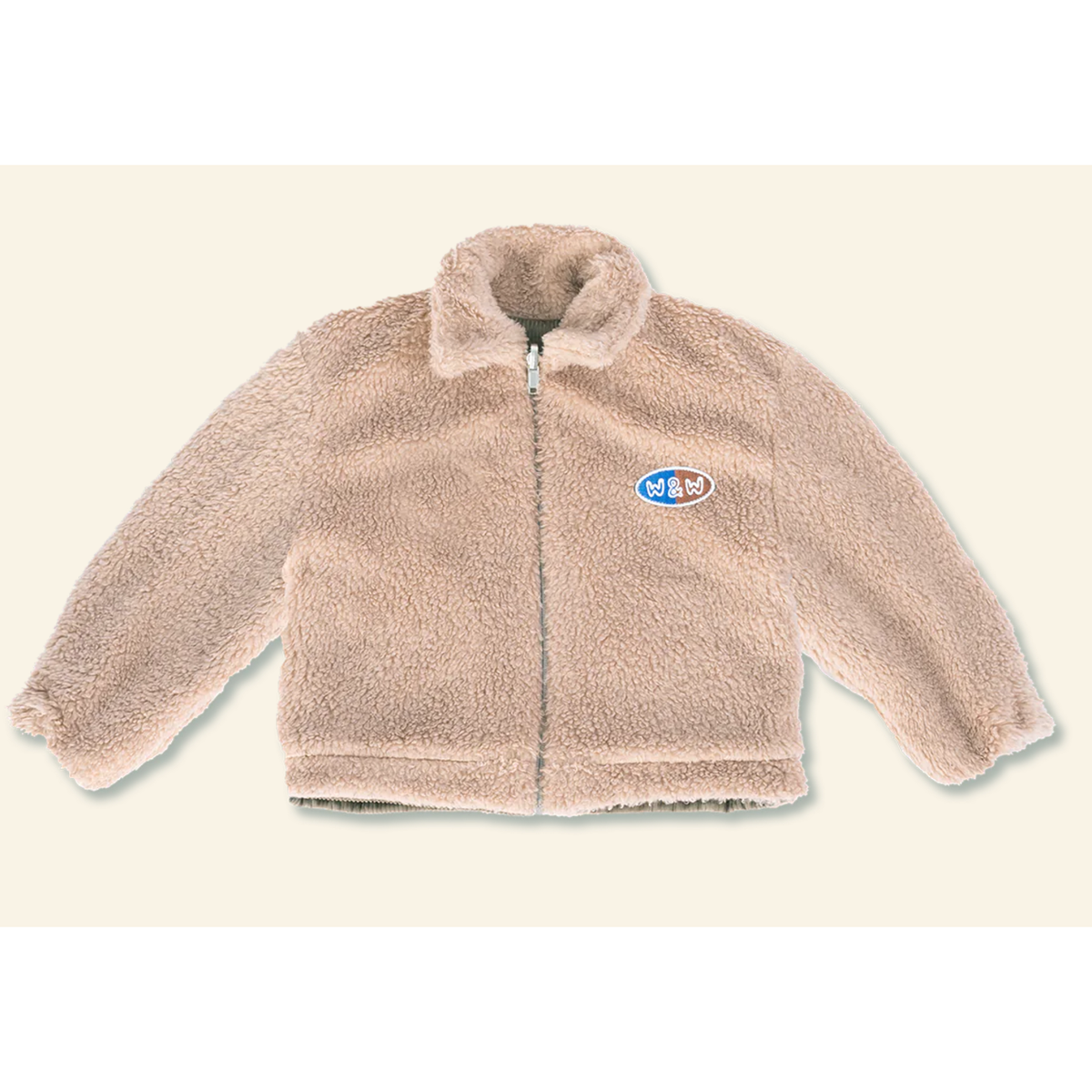 zip up reversible jacket | khaki