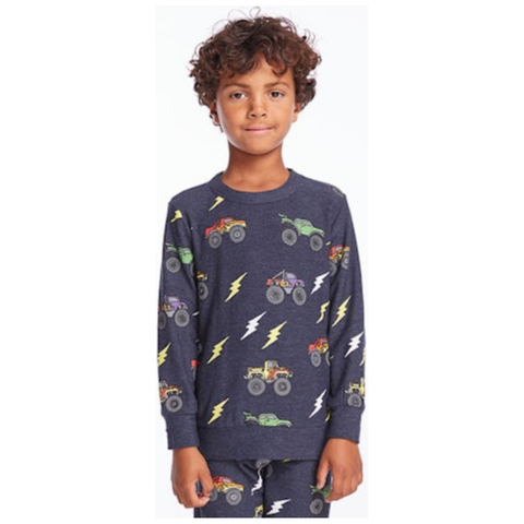 monster truck rally boys long sleeve