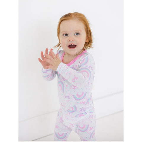 long sleeve pajama set | unicorn sky