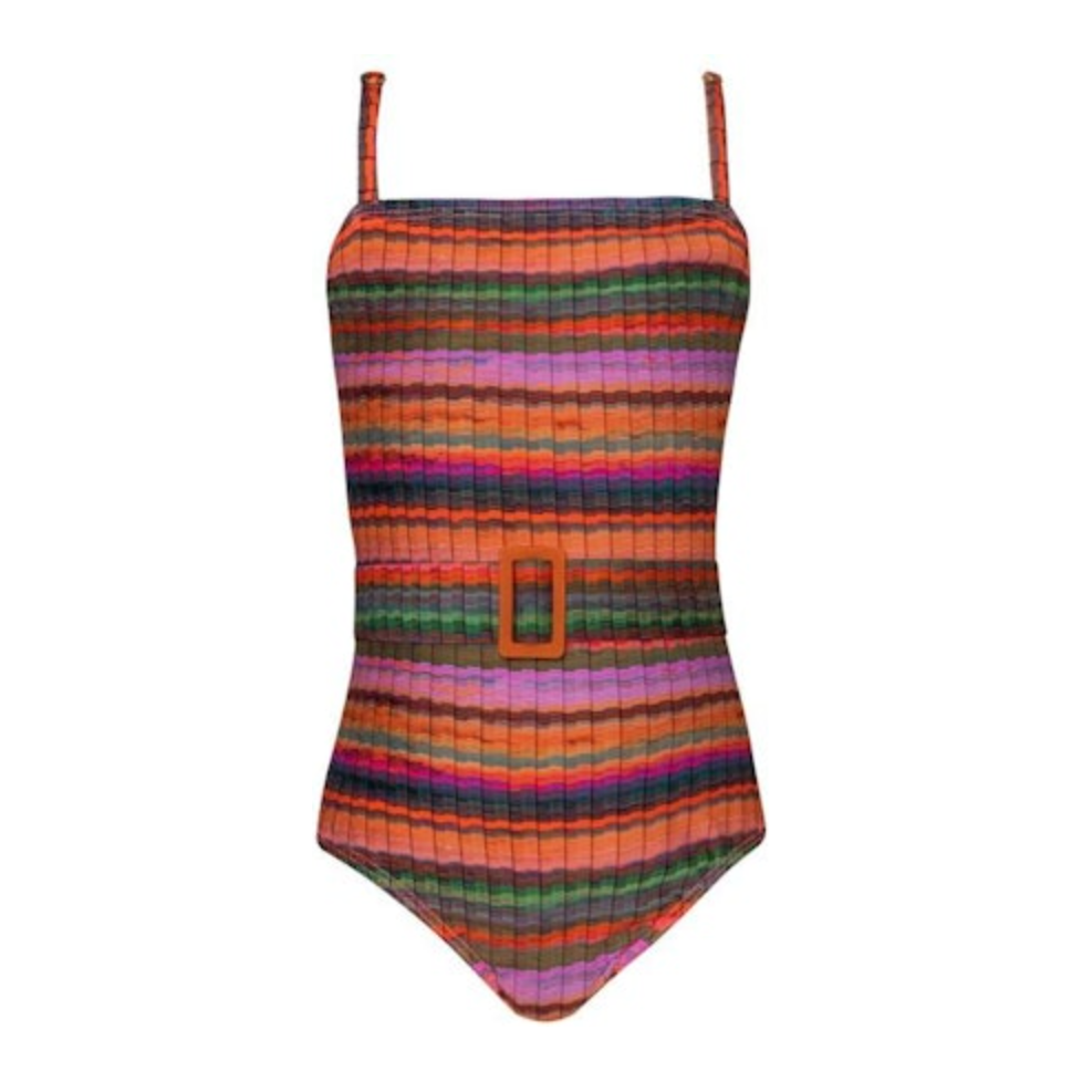 preorder brixtyn belted one piece | jetty stripe