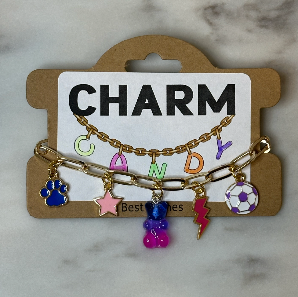 charm bracelet | pink star