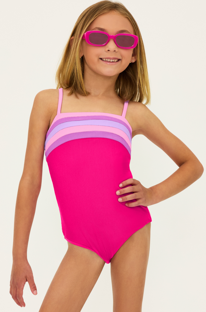 little jessa one piece | rasberry color block