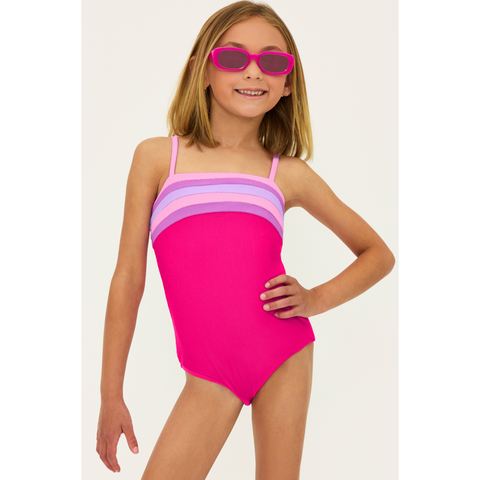 little jessa one piece | rasberry color block