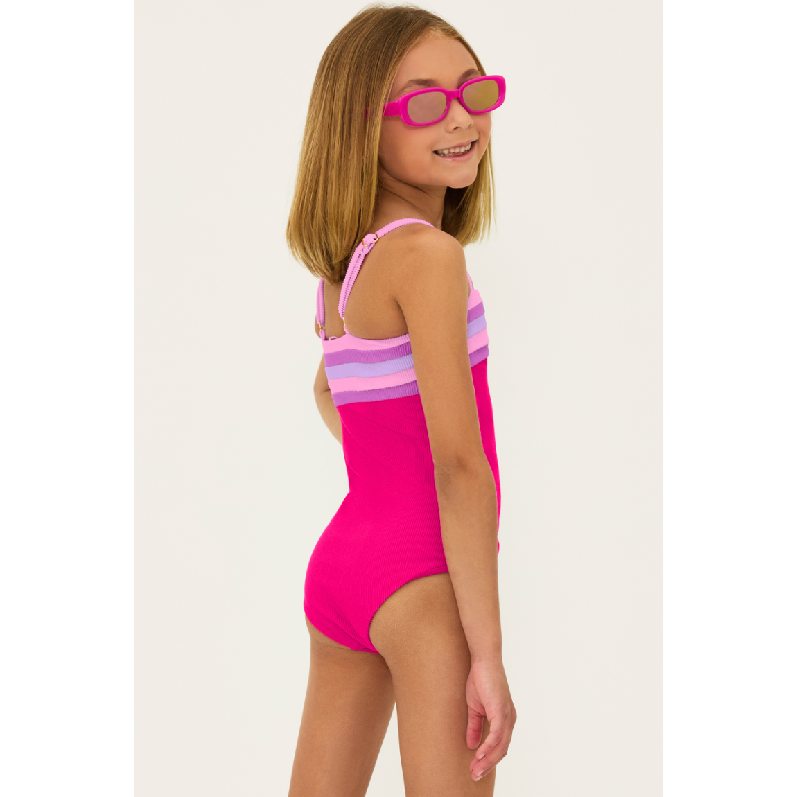 little jessa one piece | rasberry color block