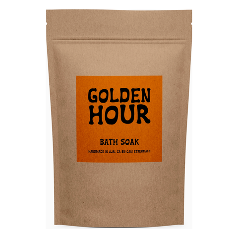 bath soak | golden hour | salt and essential oils