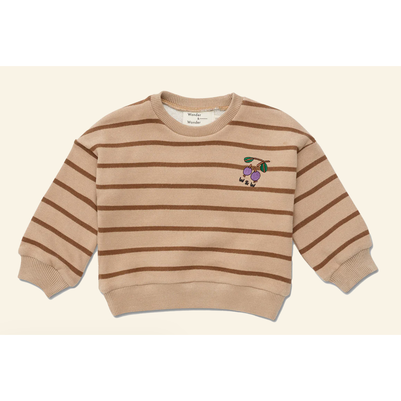 baby sweatshirt | clay stripe