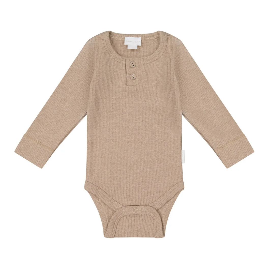 organic cotton fine rib bodysuit | sable marle