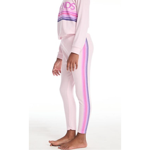 cozy knit slim legging  | pink cloud