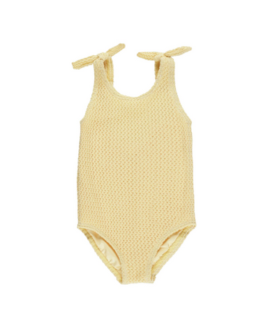 millie one-piece || yellow crochet