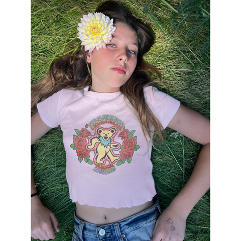 grateful dead bear fitted tee