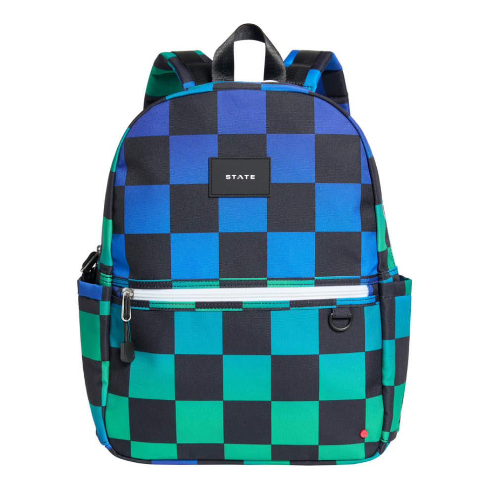 kane kids backpack | blue checkerboard