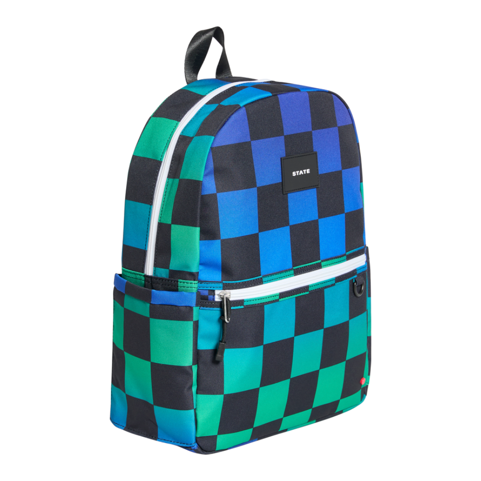 kane kids backpack | blue checkerboard