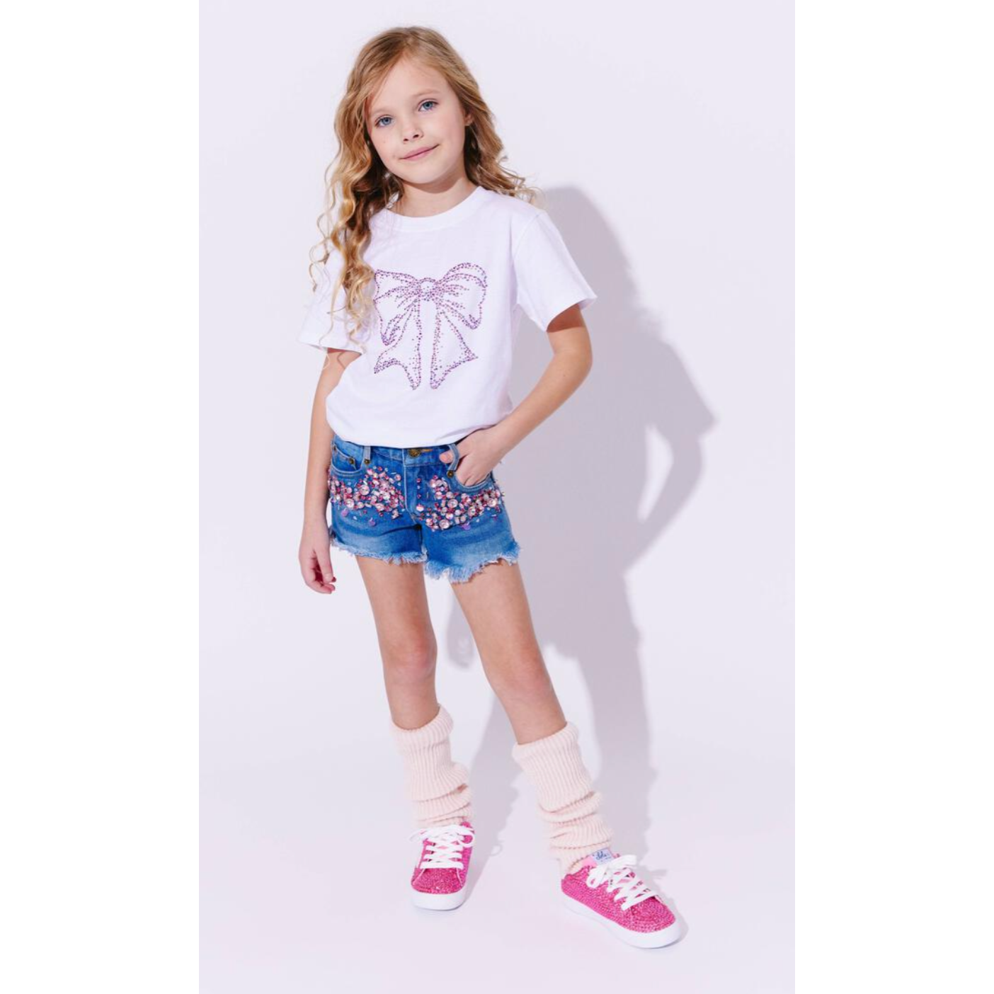 crystal bow tee shirt