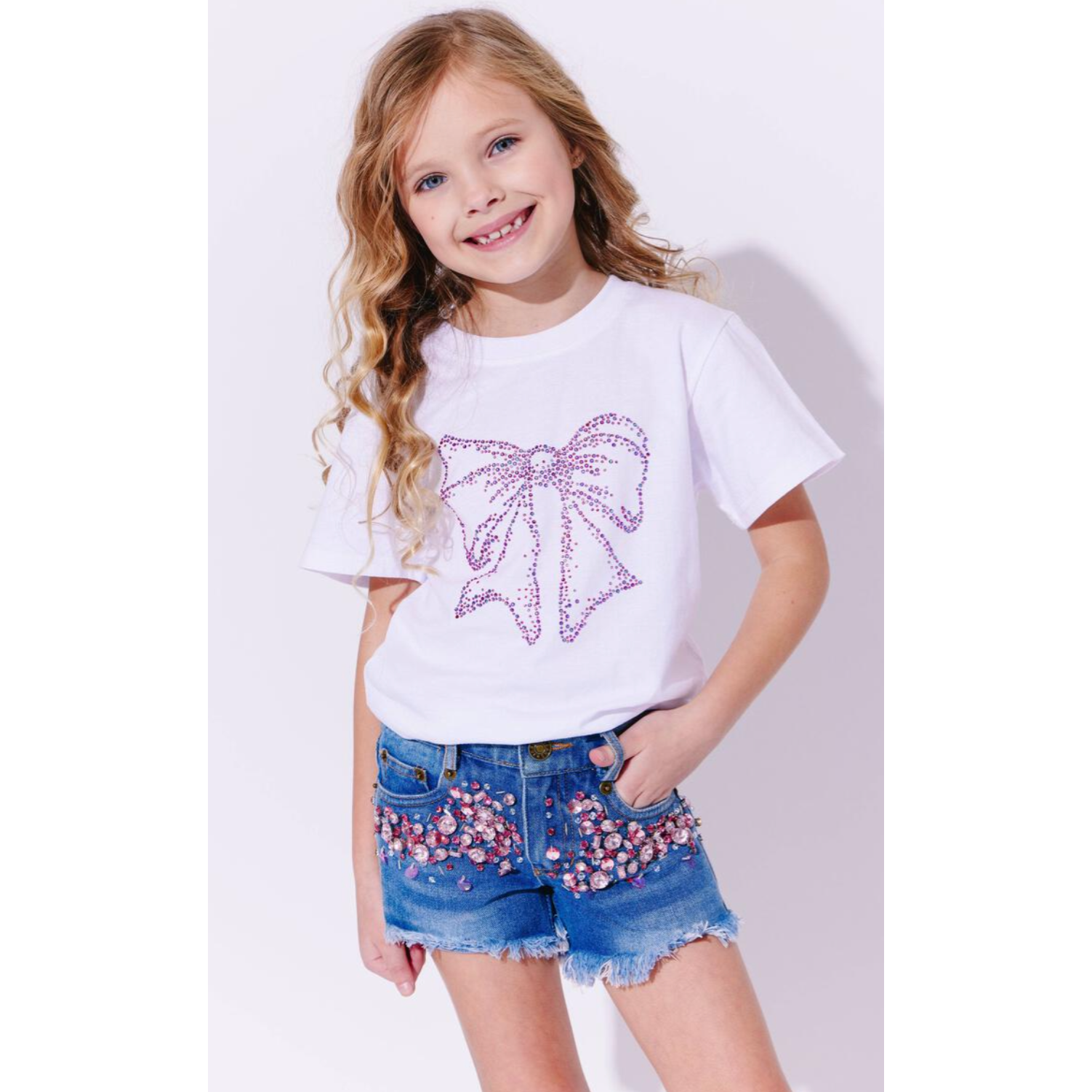crystal bow tee shirt