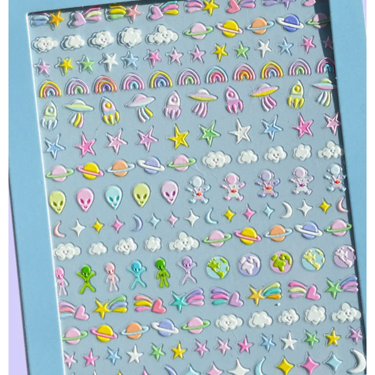 nail art stickers | spaced out