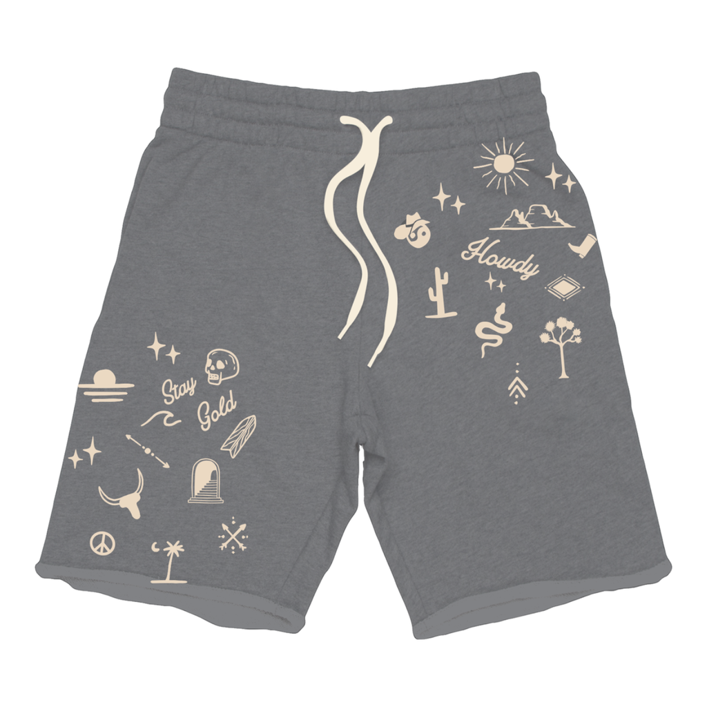 malone sweat short | faded black
