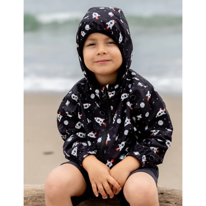 nova space black reversible waterproof windbreaker