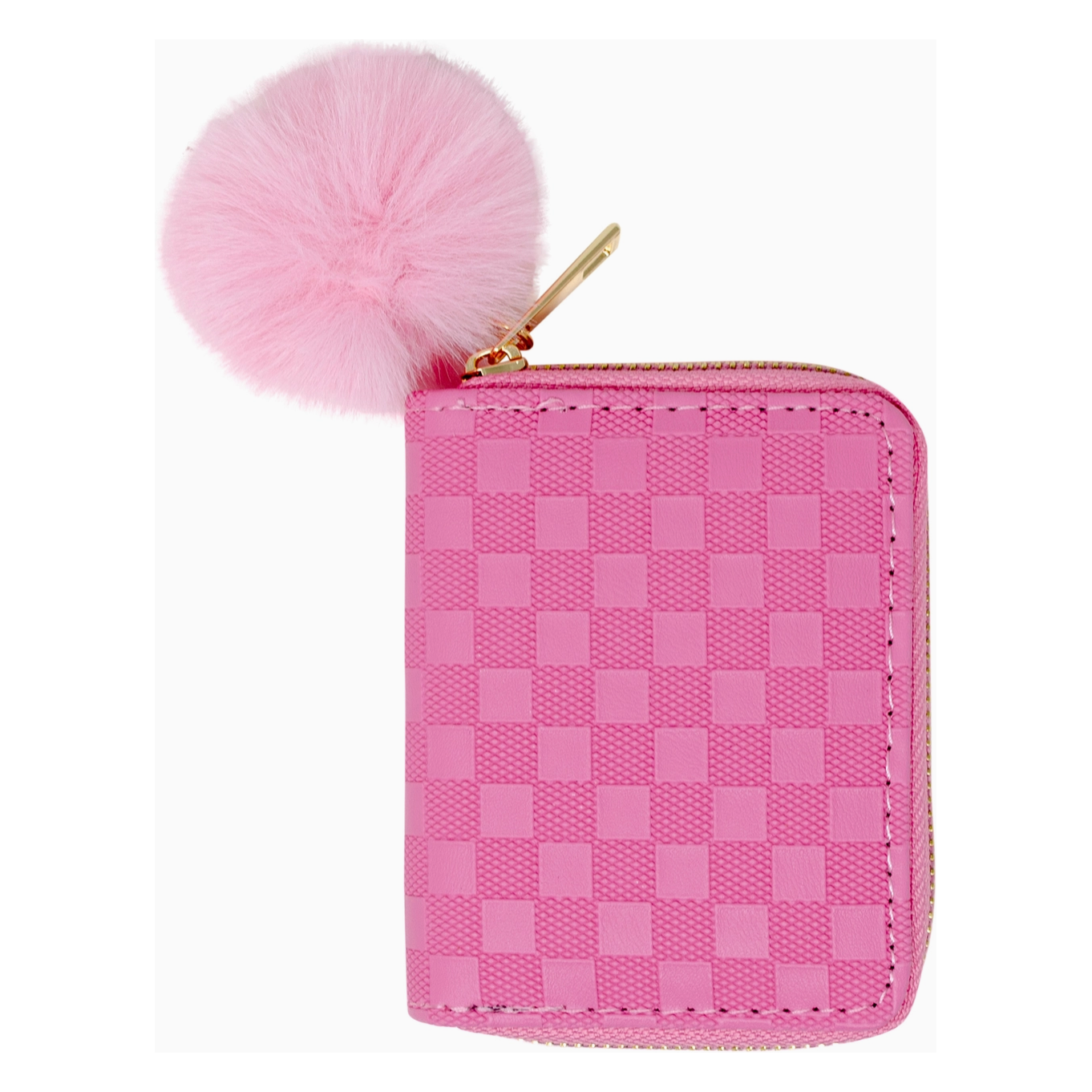 checker canvas wallet | pink