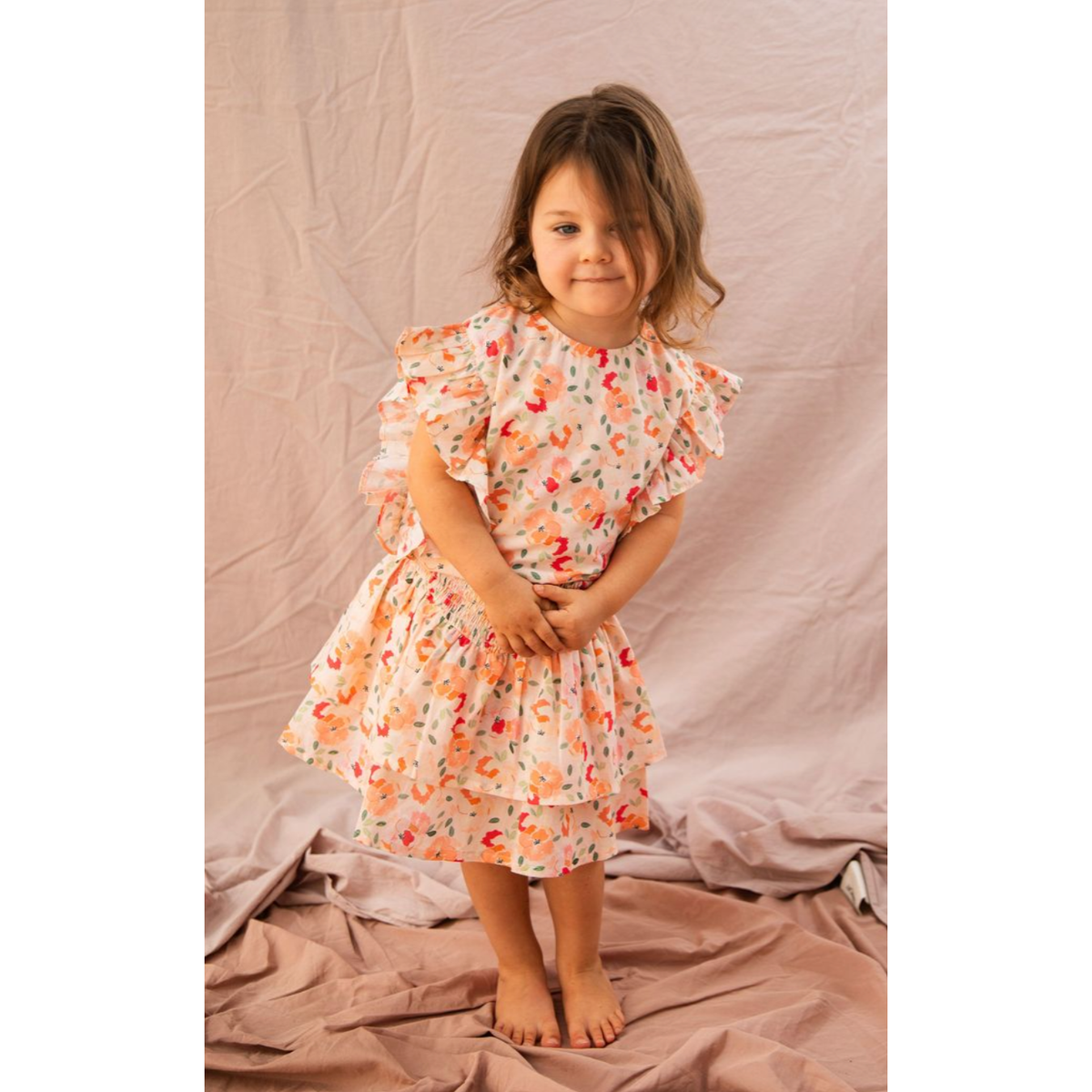 layla top | peach sorbet